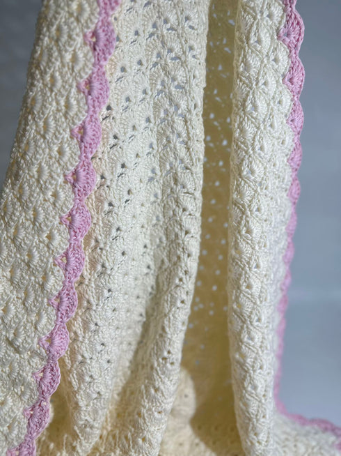 Kids and Babies' Crochet Blanket, kids room deco, kids gift, worsted wool and cotton blend